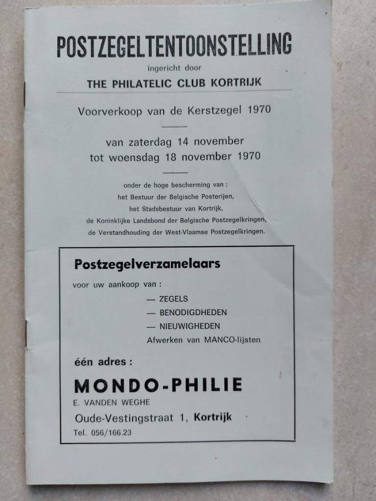 oude brochure postzegelclub Kortrijk, Envoi