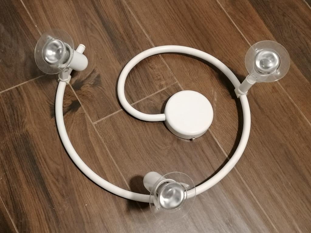 Plafonnier blanc 3 lampes, Ophalen, Zo goed als nieuw