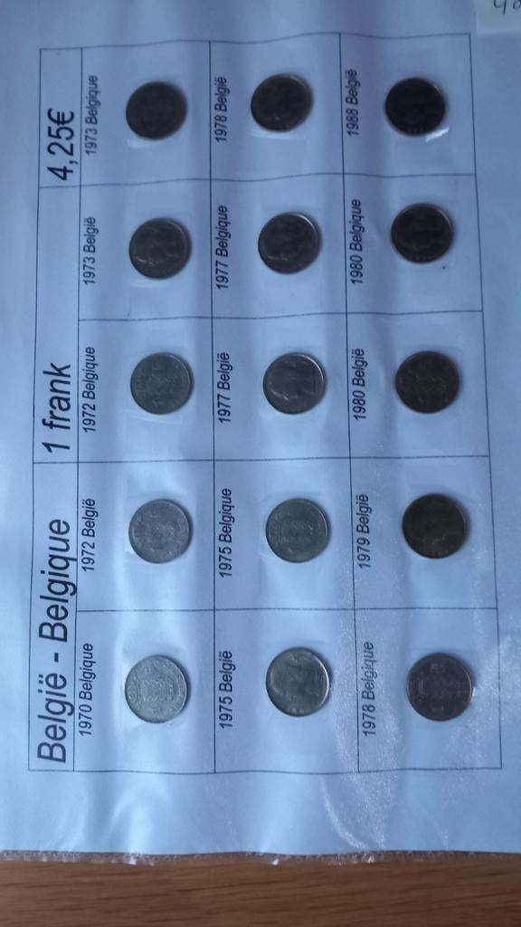 Monnaies belges (48), Enlèvement ou Envoi, Monnaie