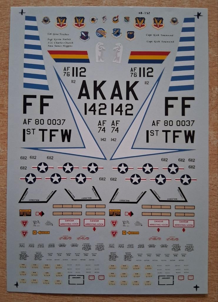 Planche de décalcomanies spéciales pour F-15 1/48, Enlèvement ou Envoi, Neuf, Plus grand que 1:72, Autres marques