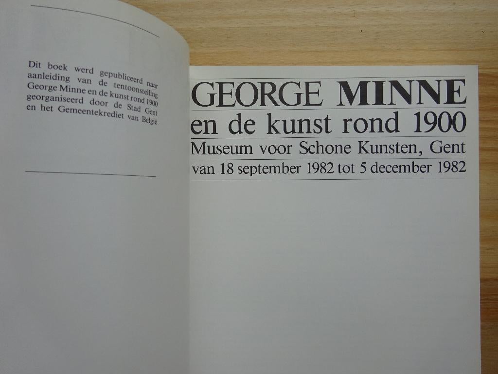 George Minne en de kunst rond 1900 - MSK Gent - 1982, Enlèvement ou Envoi, Comme neuf, Peinture et dessin