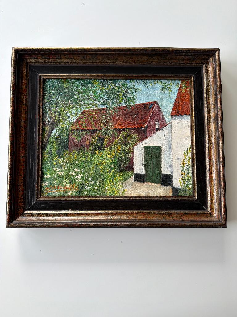 Olieverf rustieke boerderij, Ophalen