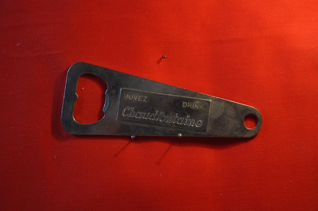 §  decapsuleur publicitaire ancien chaudfontaine  (58), Ophalen of Verzenden, Gebruikt, Flesopener, Overige merken