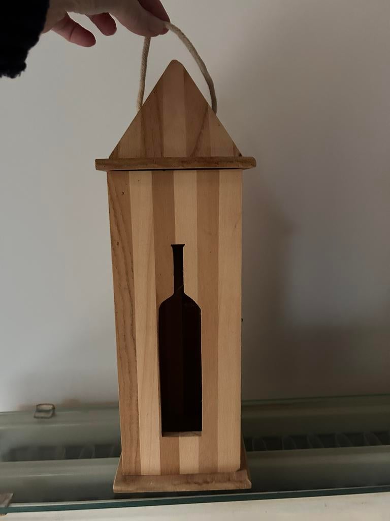 Houten verpakking voor fles wijn/champagne H38cm NIEUW, Ophalen, Nieuw, Feestartikel