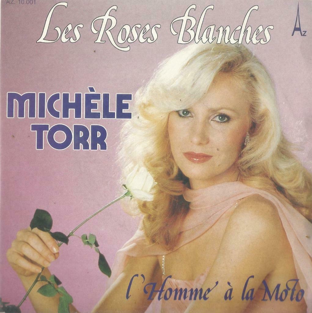 Michèle Torr – Les roses blanches / L’ homme à la Moto, Enlèvement ou Envoi, Single, Utilisé, Pop
