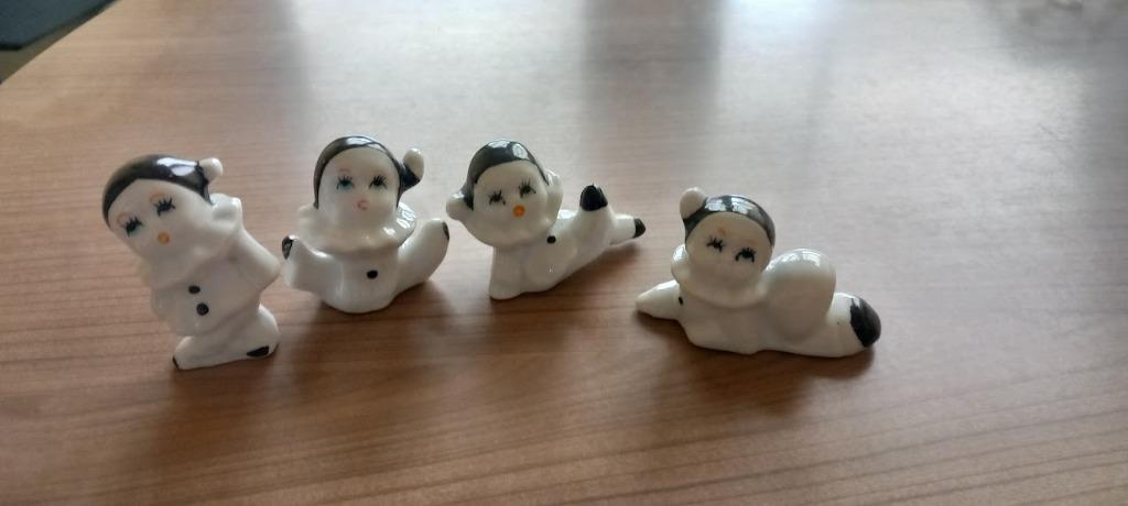 Set van 4 clowns in porselein. In uitstekende staat, Verzamelen, Ophalen of Verzenden, Zo goed als nieuw, Overige typen