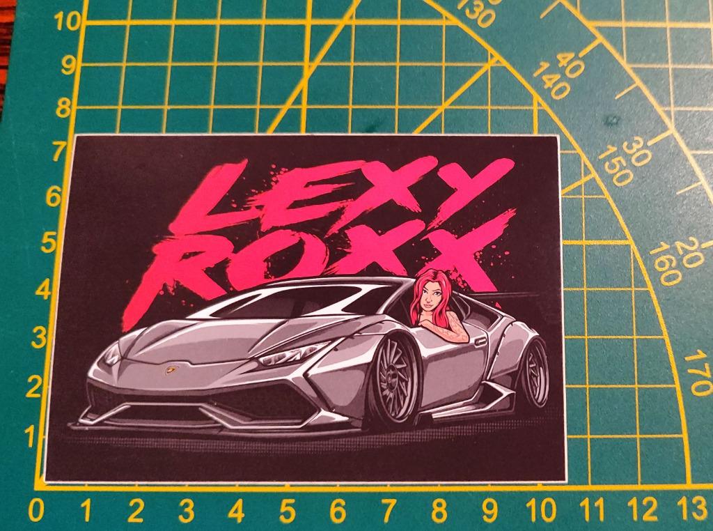 Sticker Lamborghini Huracan Liberty Walk Lexy Roxx, Collections, Autocollants, Comme neuf, Enlèvement ou Envoi