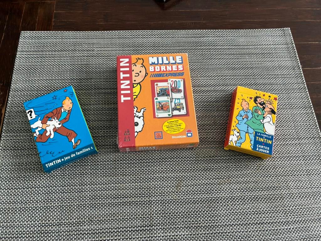 jeux de société cartes mille bornes tintin, Verzamelen, Stripfiguren, Zo goed als nieuw, Boek of Spel, Kuifje, Ophalen