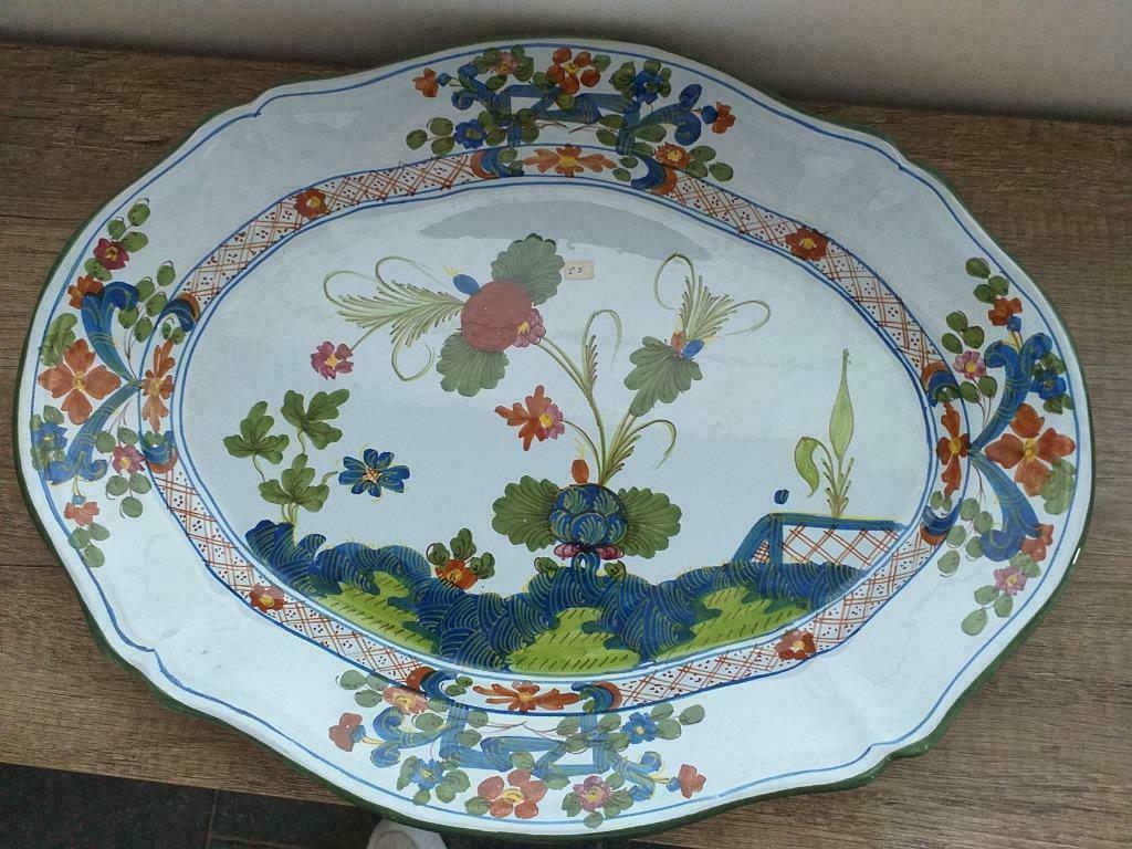 plat oval ancien en faience "Imola", Ophalen of Verzenden