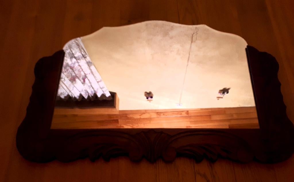 Miroir arrondi, Maison & Meubles, Moins de 100 cm, Comme neuf, Enlèvement, 50 à 75 cm