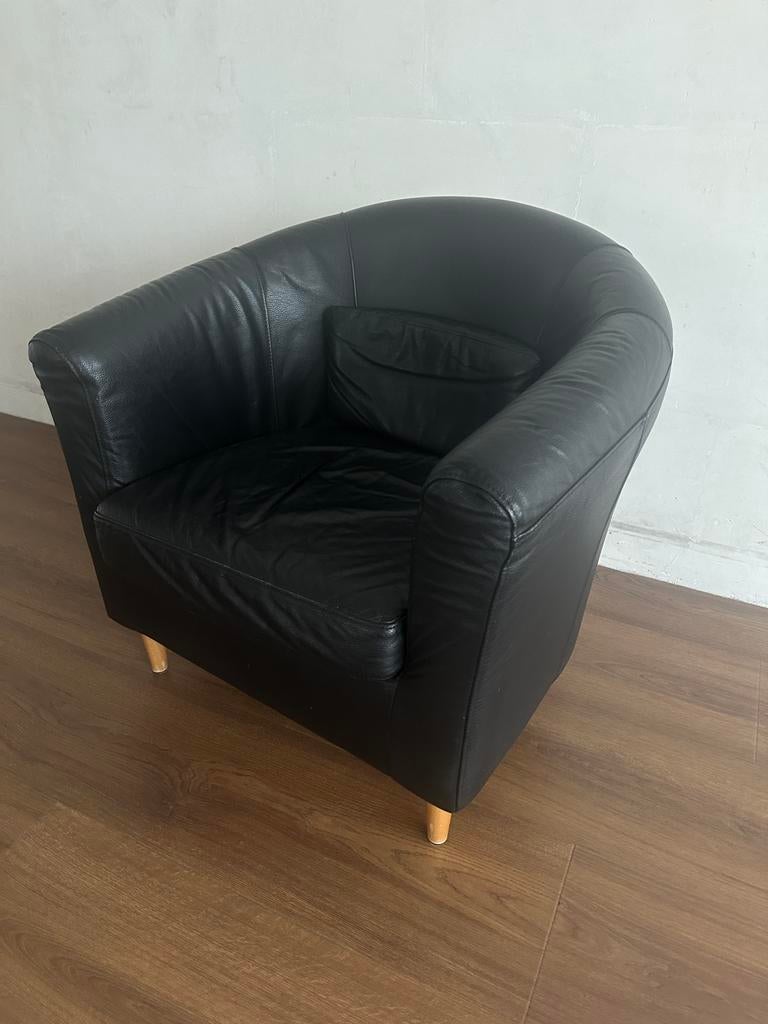 Zwarte zetel Ikea, Huis en Inrichting, Fauteuils, Ophalen, Zo goed als nieuw