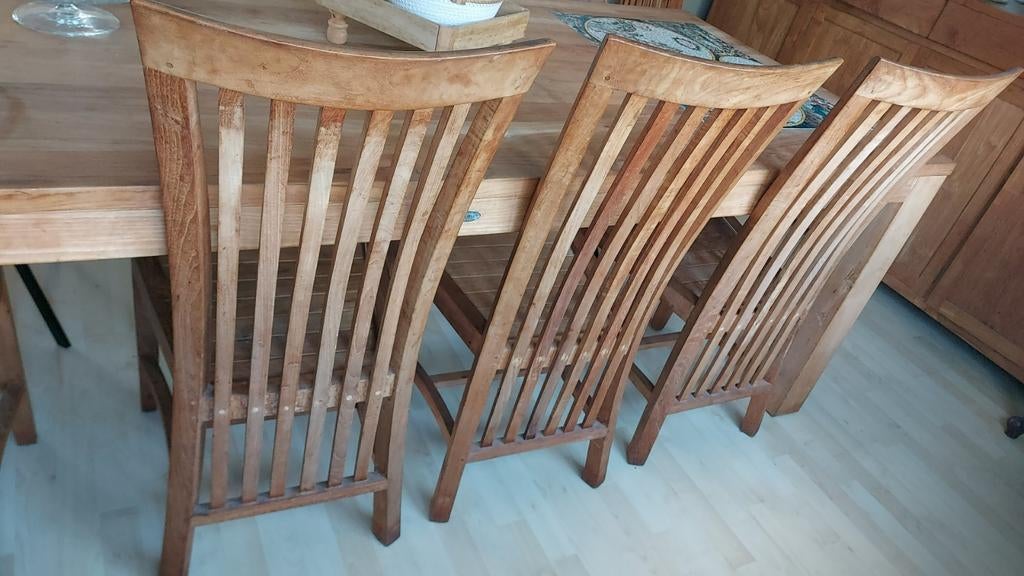 Teakhouten houten stoel 8 stuks., Ophalen, Zo goed als nieuw