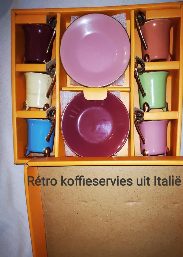 rétro koffie service 2x6 stuks 'table passion', Ophalen of Verzenden, Overige typen