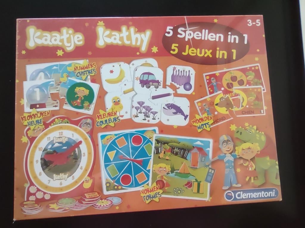 Educatieve spellendoos 5 in 1 Kaatje, Clementoni, nieuw, Ophalen of Verzenden, Nieuw, Taal en Lezen