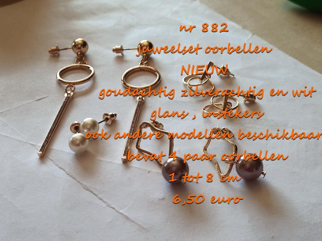 882. Parure de bijoux : boucles d'oreilles, NEUF, @LAST PIEC, Bijoux, Sacs & Beauté, Boucles d'oreilles, Neuf, Puces ou Clous