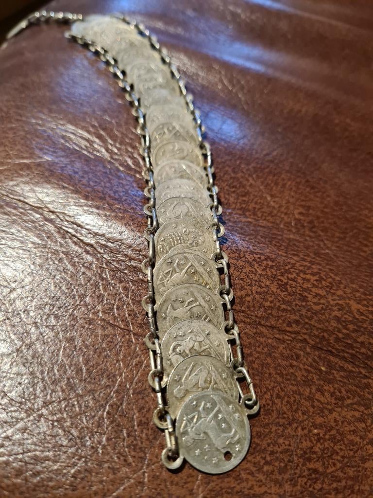 Vintage armband met Horoscopen, Ophalen of Verzenden, Gebruikt