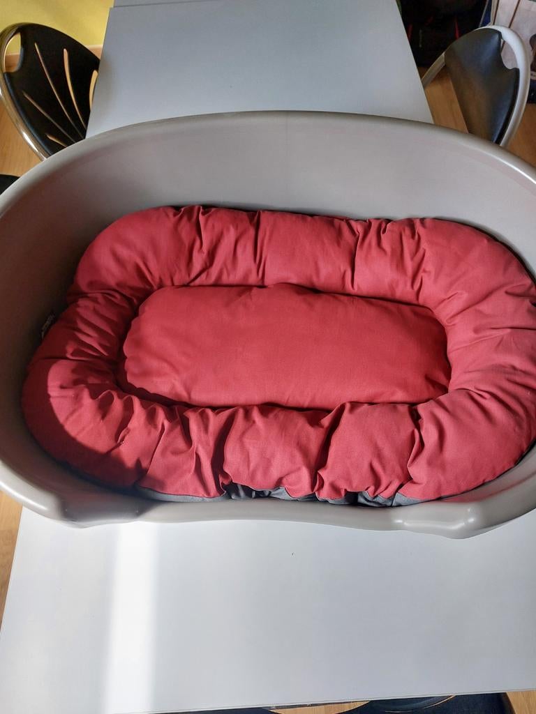 Plastic hondenmand 60cm met bijhorende kussen perfecte staat, Dieren en Toebehoren, Ophalen