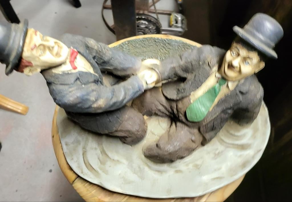 Beeld Laurel & Hardy in moeras, Ophalen of Verzenden, Zo goed als nieuw