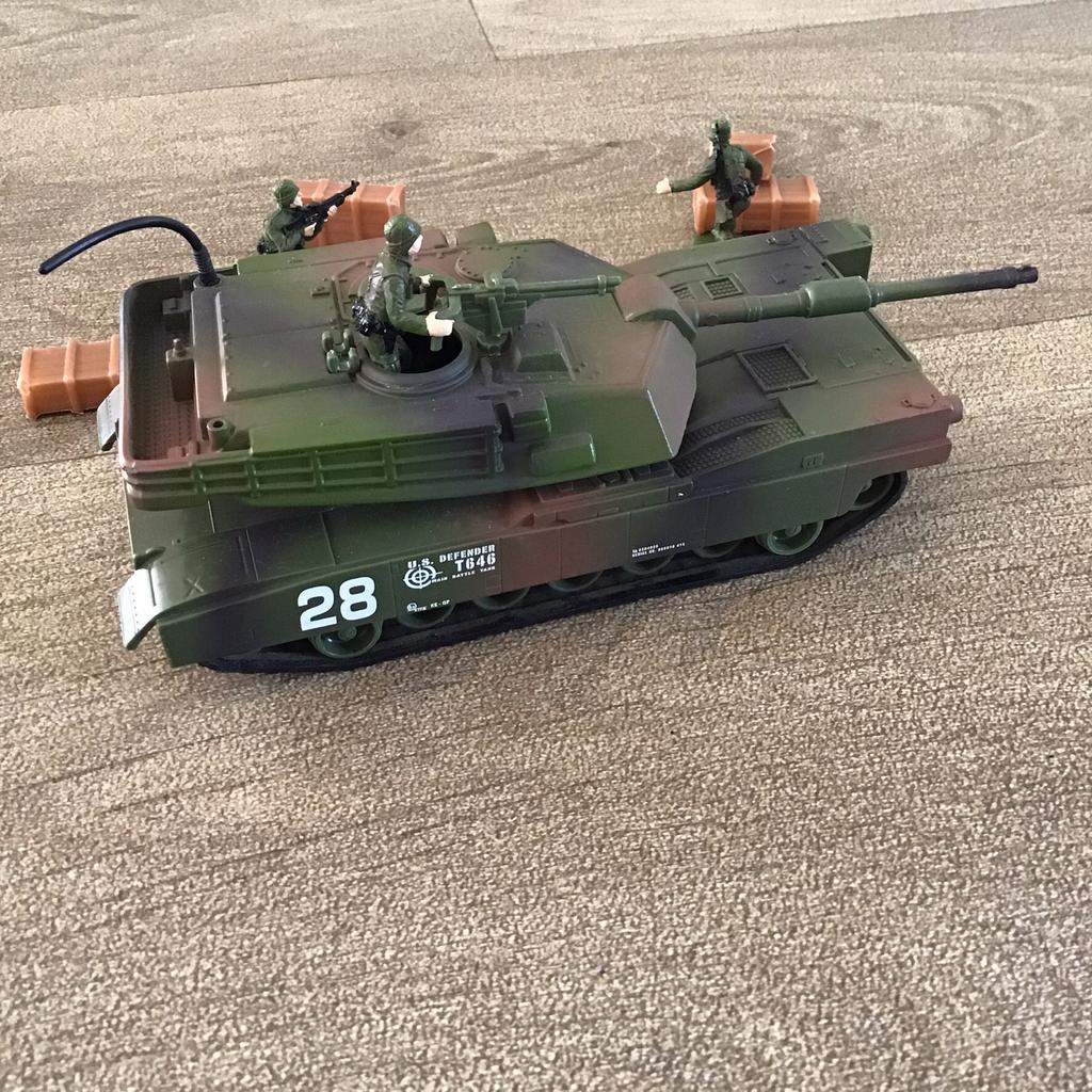 Micro legertank met soldaten, Ophalen of Verzenden, Landmacht, Miniatuur of Beeldje