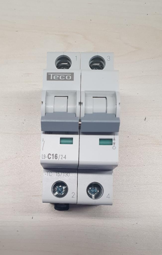 6 x AUTOMAAT TECO 2P 16A, Ophalen of Verzenden, Nieuw, Schakelaar