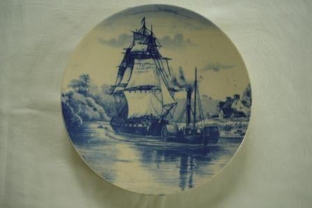 Oud bord om op te hangen boten Villeroy & Boch, Antiek en Kunst, Antiek | Keramiek en Aardewerk, Ophalen of Verzenden