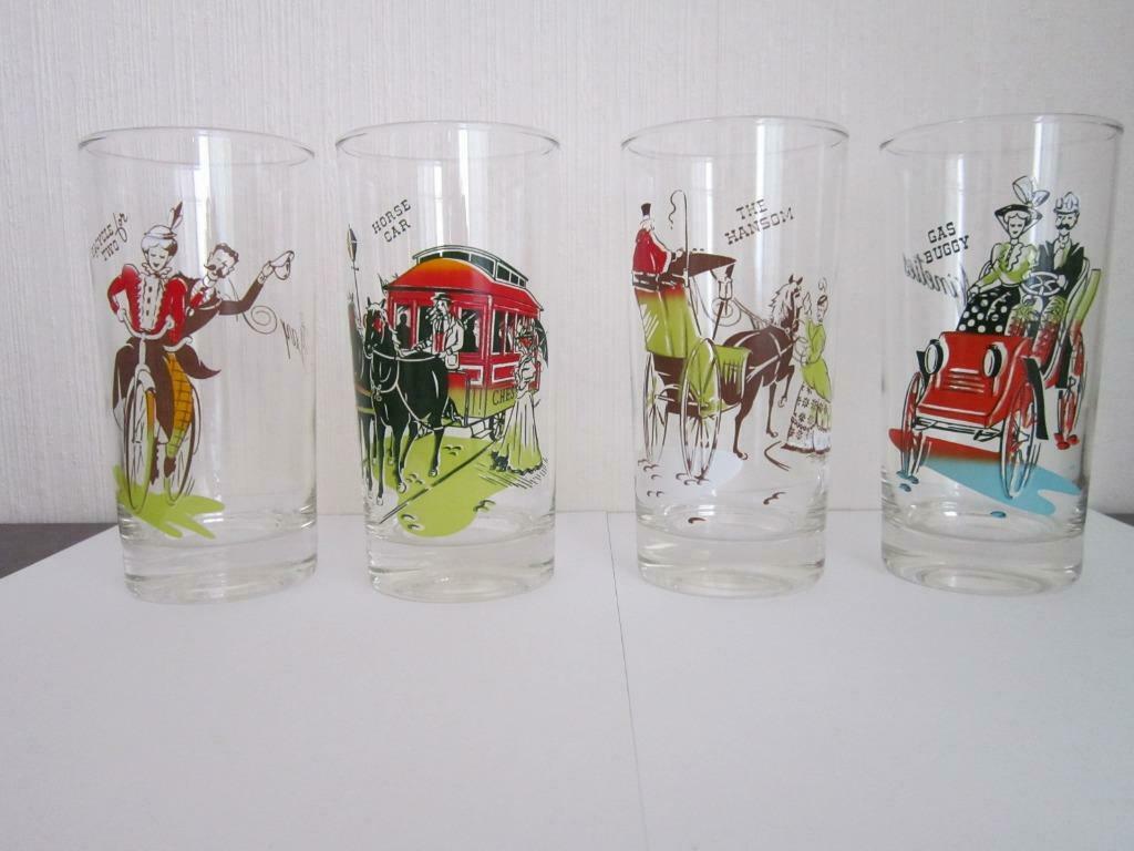 Huit beaux verres GAY NINETIES, Enlèvement, Comme neuf