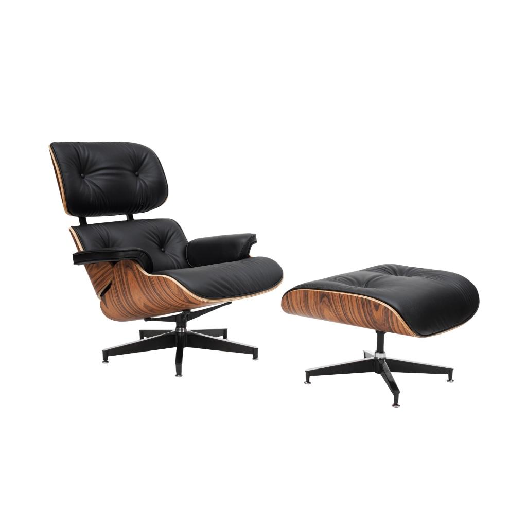 Eames Lounge Chair XL in Palissander met Ottoman, Bois, Enlèvement ou Envoi, 75 à 100 cm, Neuf