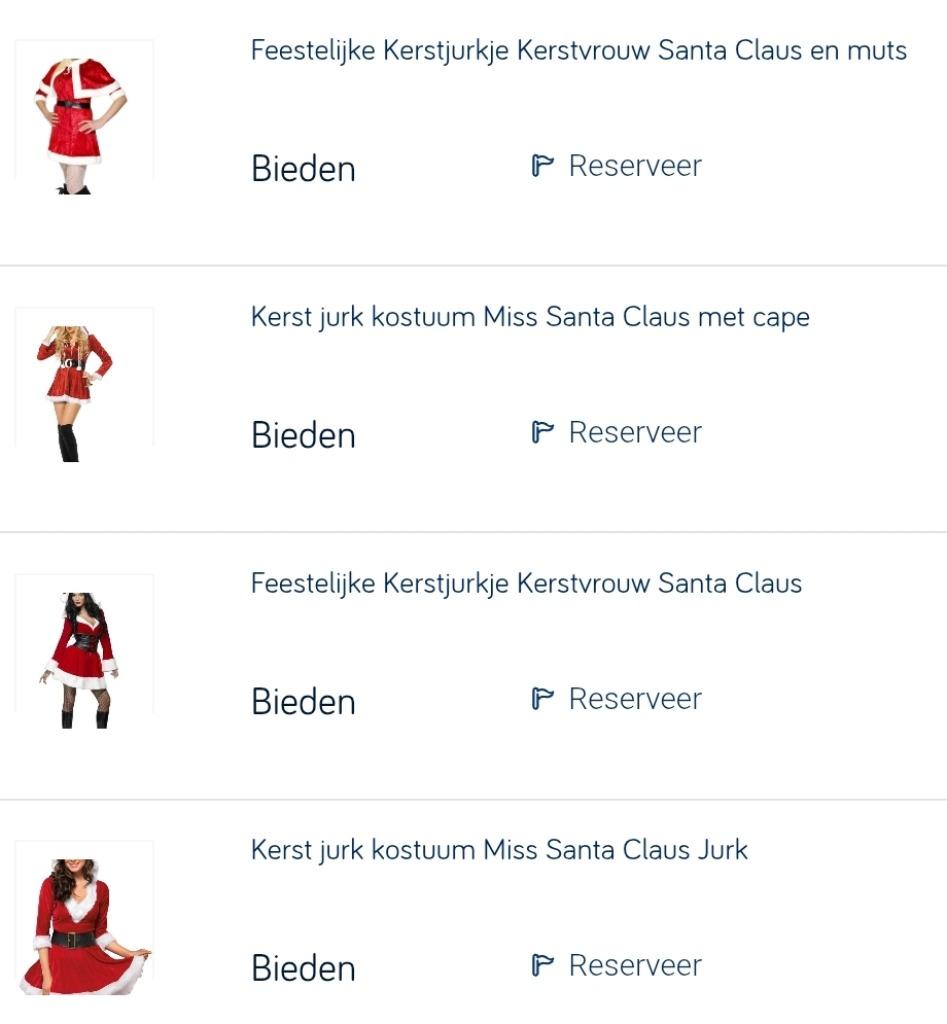 Robes de Noël, accessoires compris, à l'exception des bottes, Envoi, Neuf