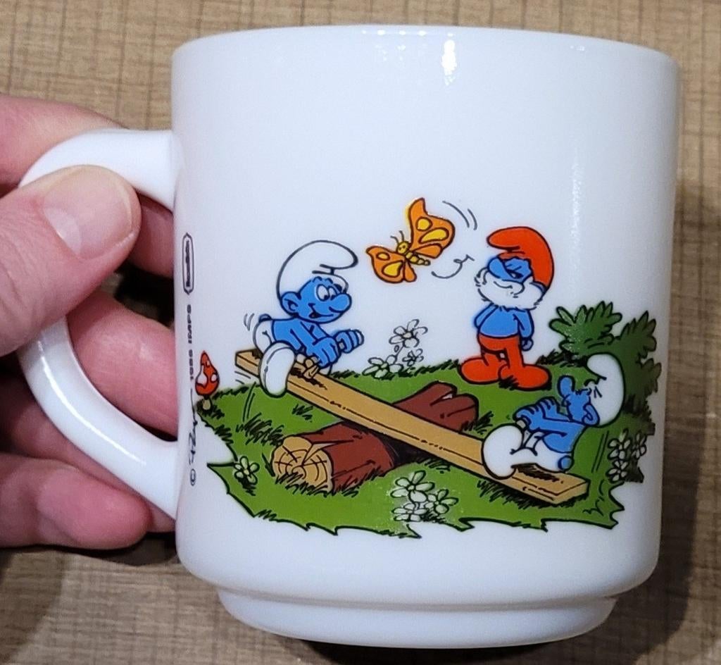 De Smurfen: drinktas, Ophalen of Verzenden, Smurfen, Zo goed als nieuw, Gebruiksvoorwerp