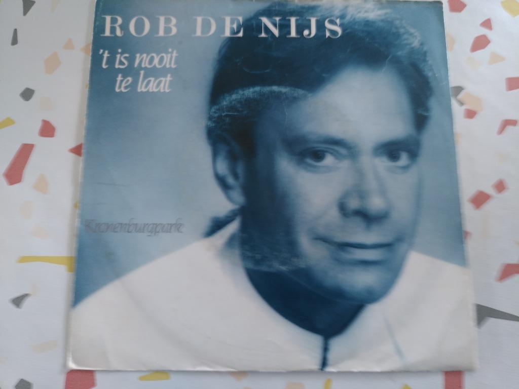 45T ROB DE NIJS : HET IS NOOIT TE LAAT--, Cd's en Dvd's, Vinyl Singles, Ophalen of Verzenden, Gebruikt, Nederlandstalig