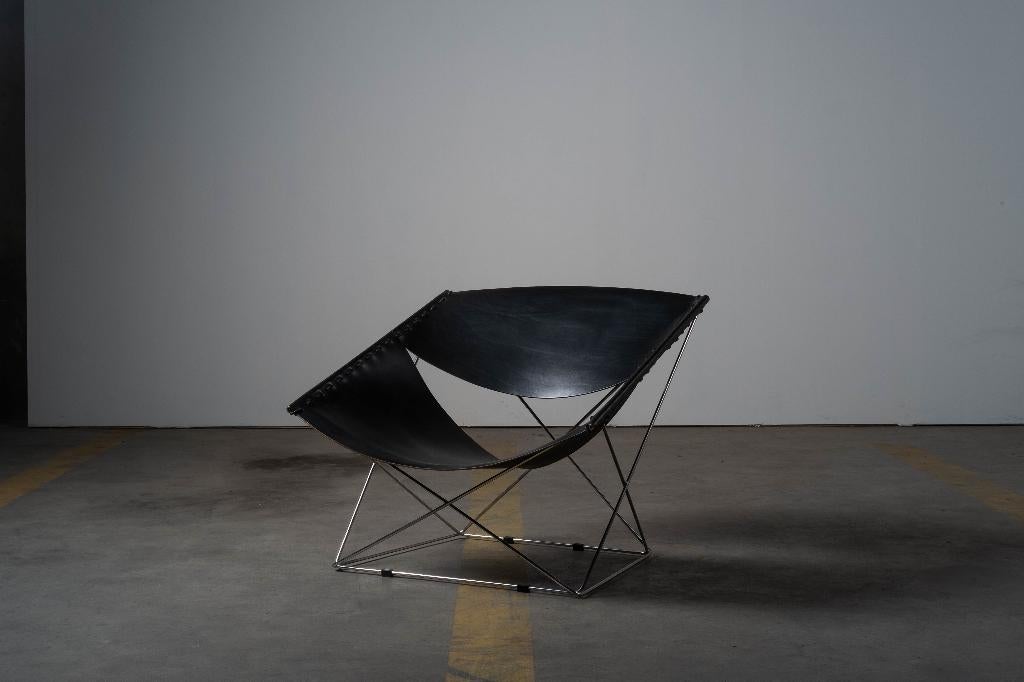 Pierre Paulin - Artifort F675 Butterfly chair, Ophalen, Gebruikt, Design, 75 tot 100 cm