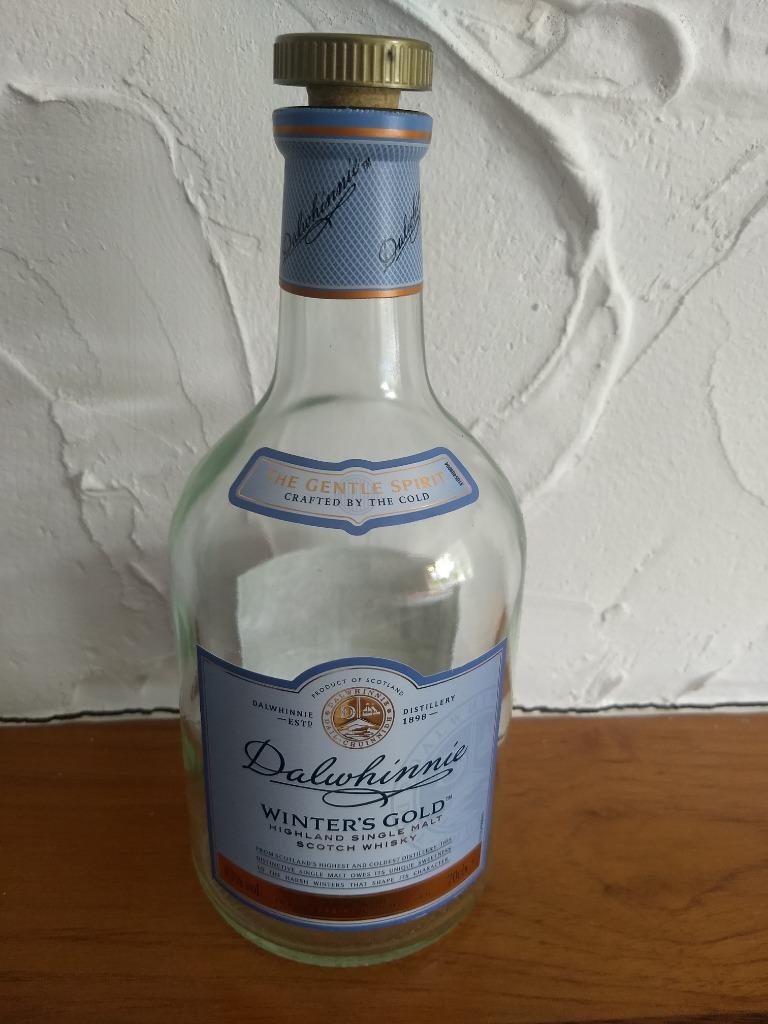 Bouteille vide de whisky Dalwhinnie Winter's Gold 70cl 43%, Enlèvement ou Envoi, Comme neuf, Emballage
