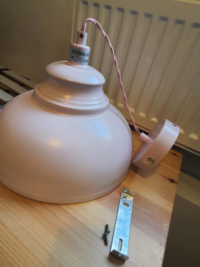 Roze hanglamp, Ophalen, Zo goed als nieuw
