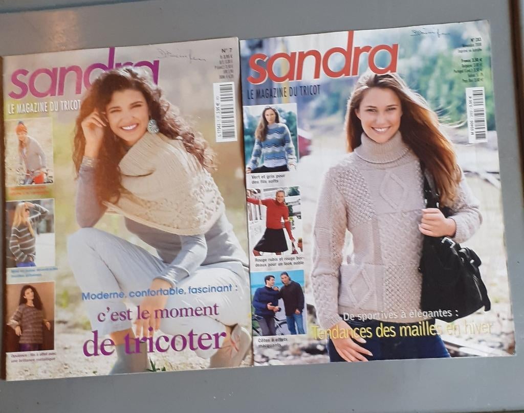 2 livres magazines du tricot Sandra, Hobby en Vrije tijd, Breien en Haken, Ophalen of Verzenden, Gebruikt, Breien