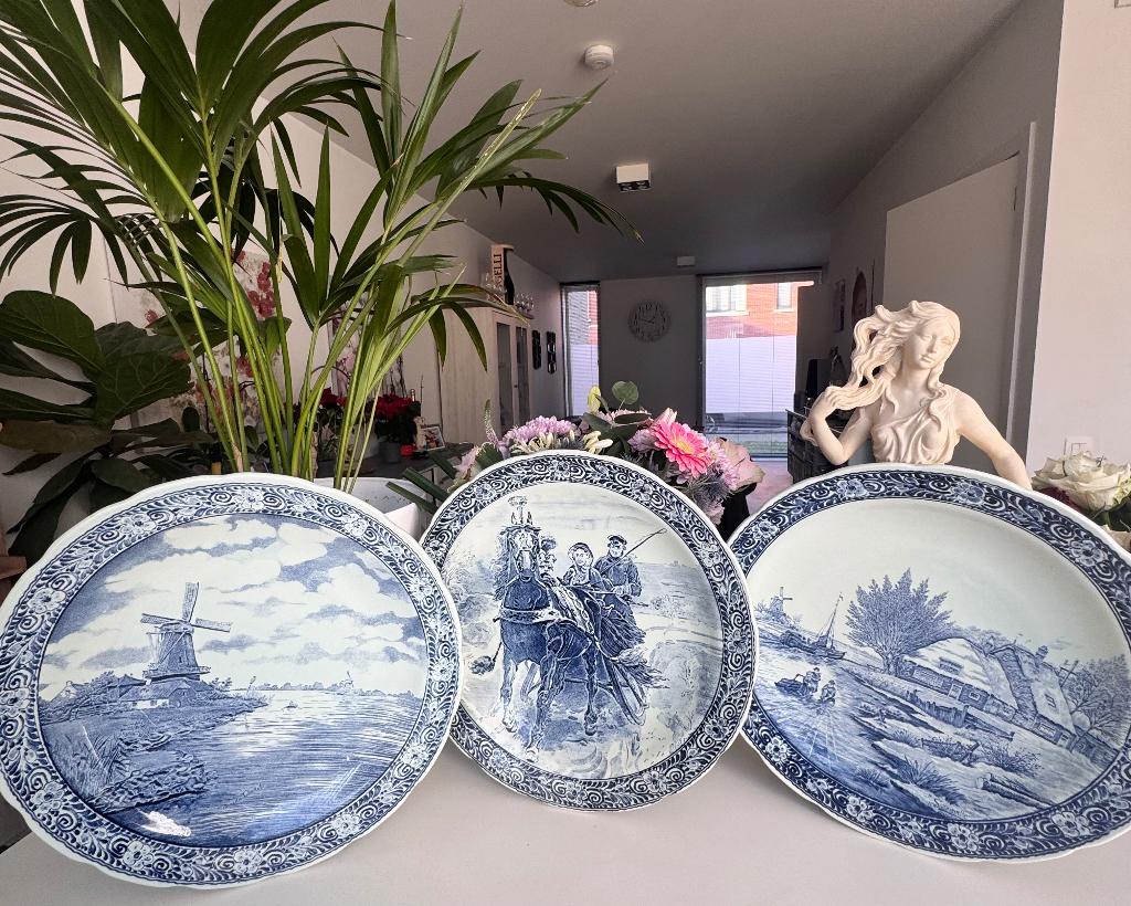 Vintage XL Delft Blauw – royal sphinx BOCH, Ophalen