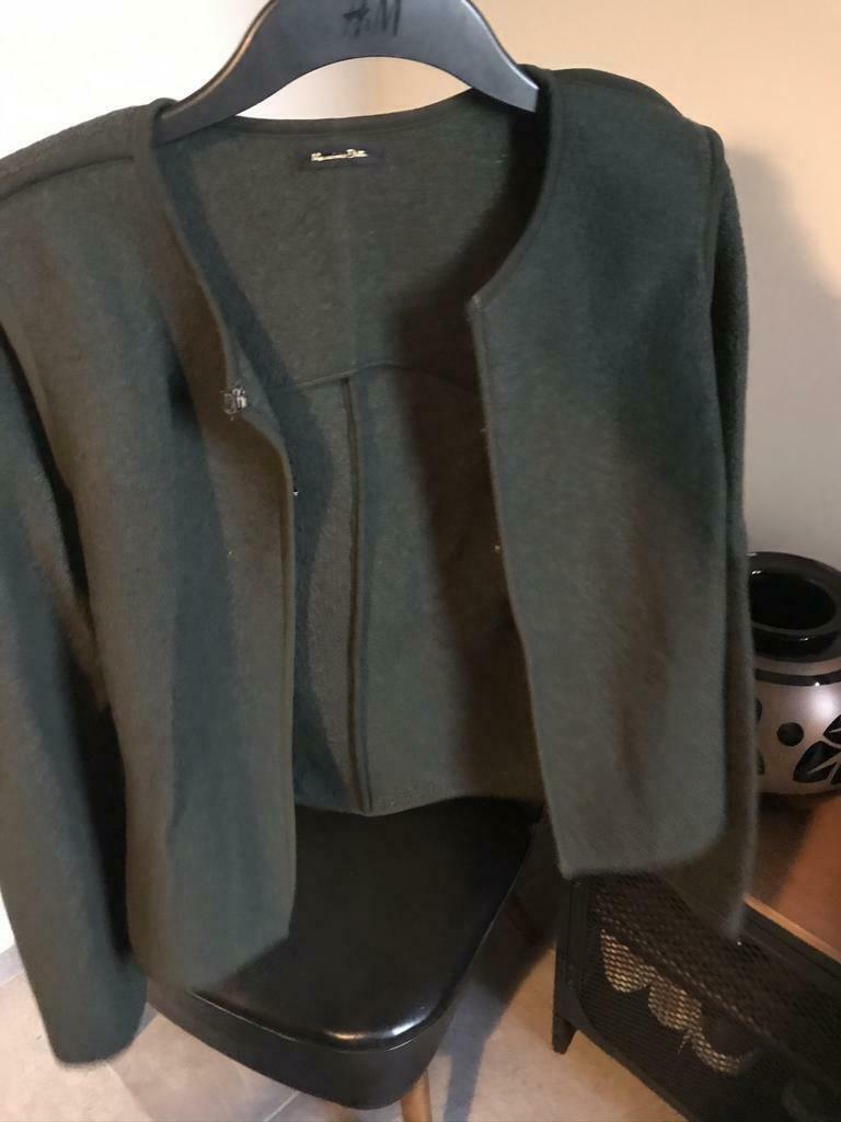 Kaki donkergroene vest Massimo Dutti 40, Ophalen of Verzenden, Zo goed als nieuw