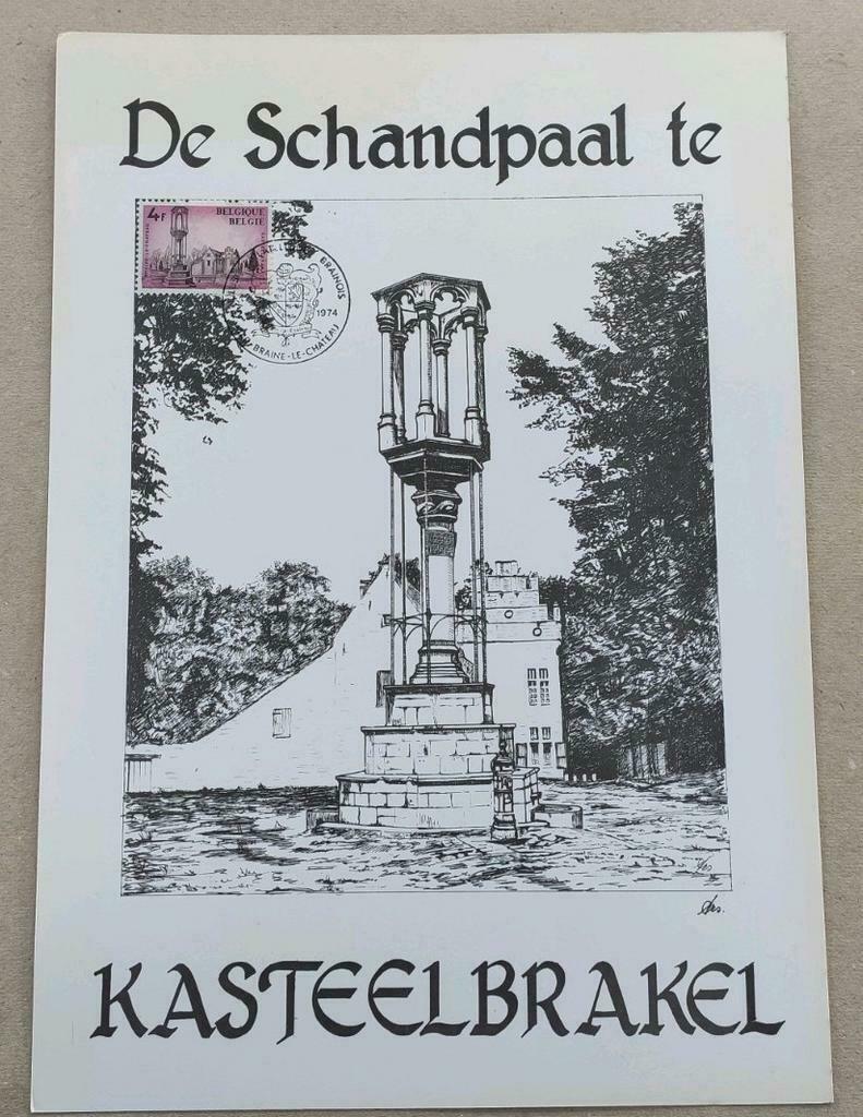 FDB De Schandpaal te Kasteelbrakel 1974, Ophalen of Verzenden, Gestempeld, Plaats of Gebouw