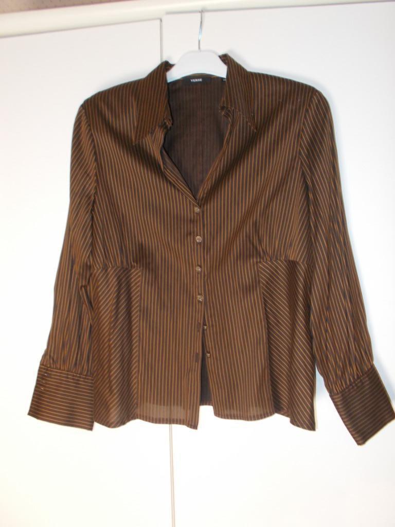 Chemisier brun ligné Verse taille 42, Vêtements | Femmes, Enlèvement ou Envoi, Comme neuf, Brun