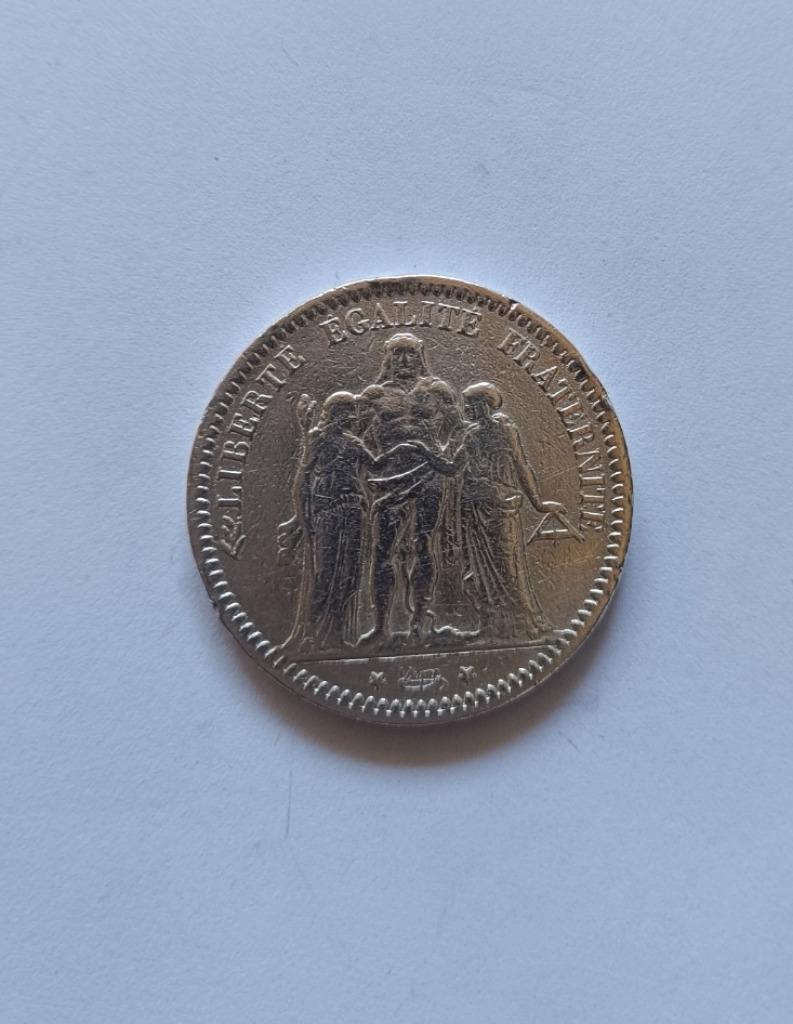 5 francs 1873, Envoi, France, Monnaie en vrac, Argent
