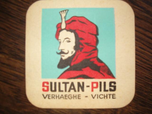 *Bierviltje Verhaeghe Vichte 2 R/V : 94 x 94 mm, Verzamelen, Ophalen of Verzenden, Gebruikt, Viltje(s)
