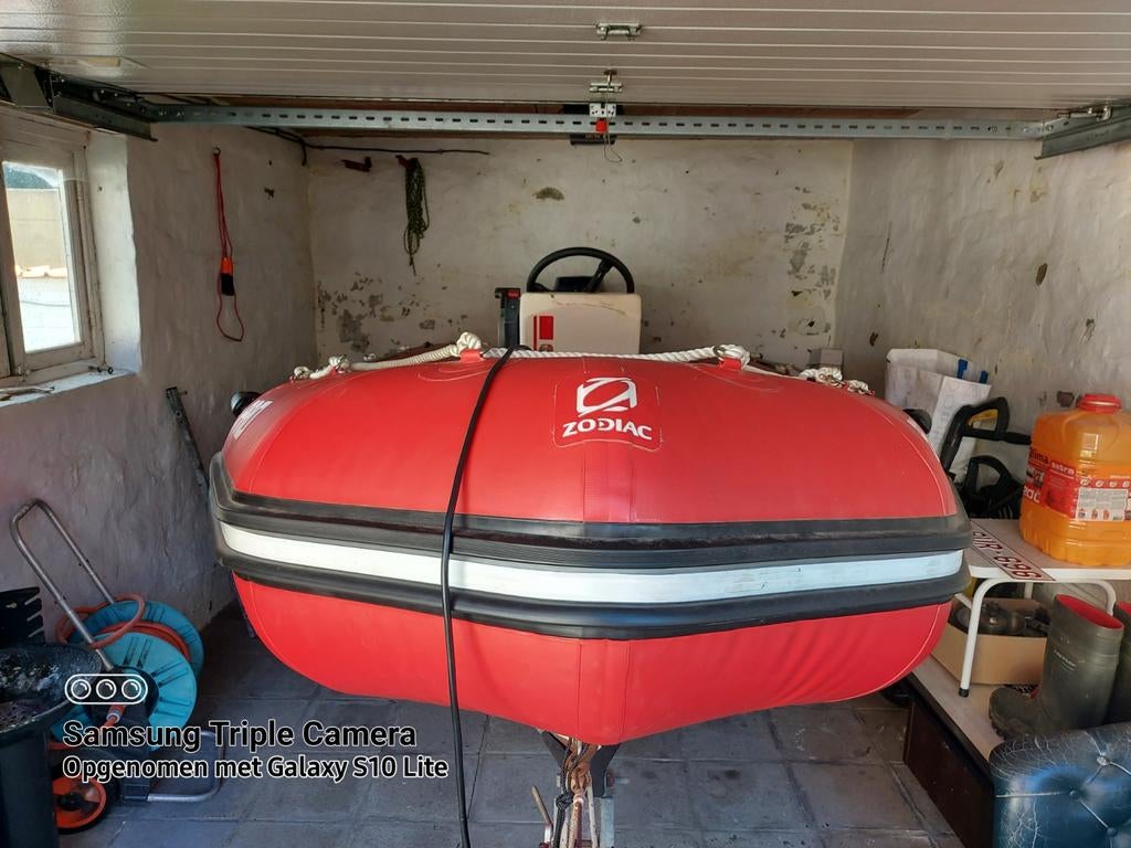 Zodiac met trailer en 50pk, vernieuwd band en stuurhuis, Watersport en Boten, Ophalen