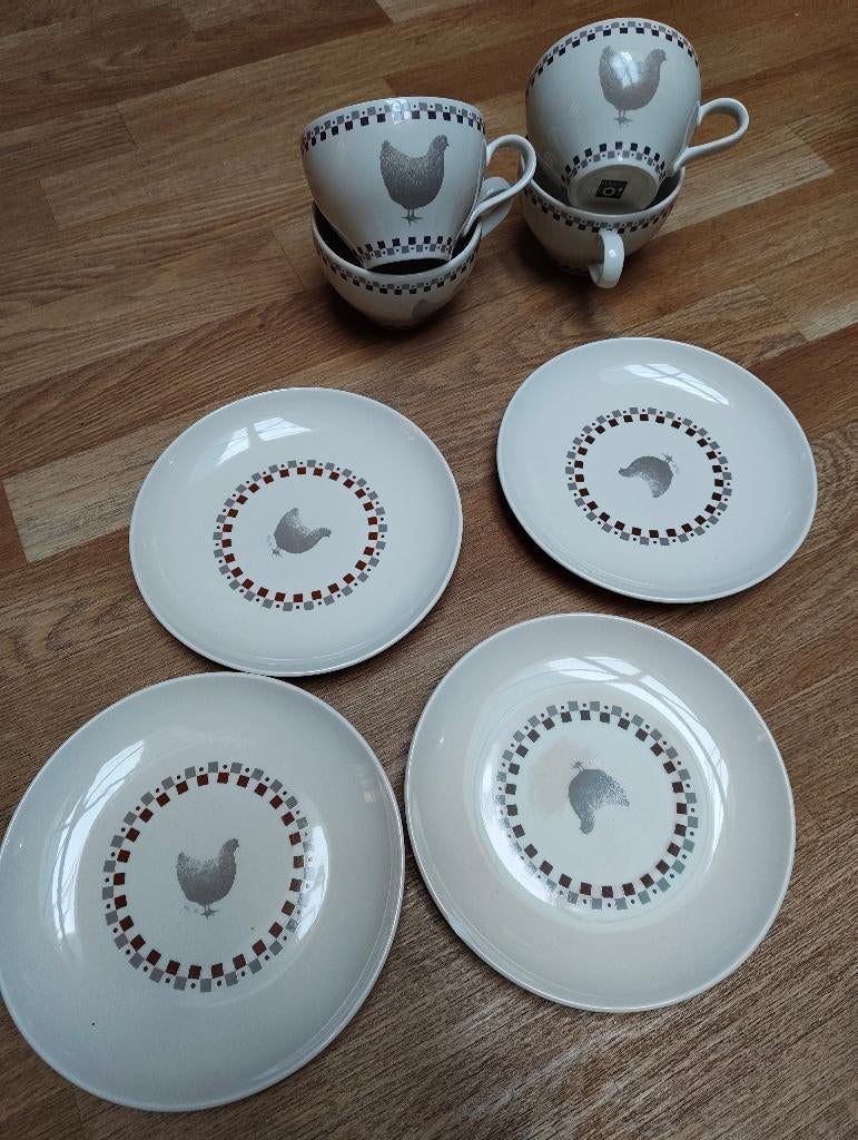 Nieuwe set borden+ tassen, Ophalen, Nieuw, Bord(en)