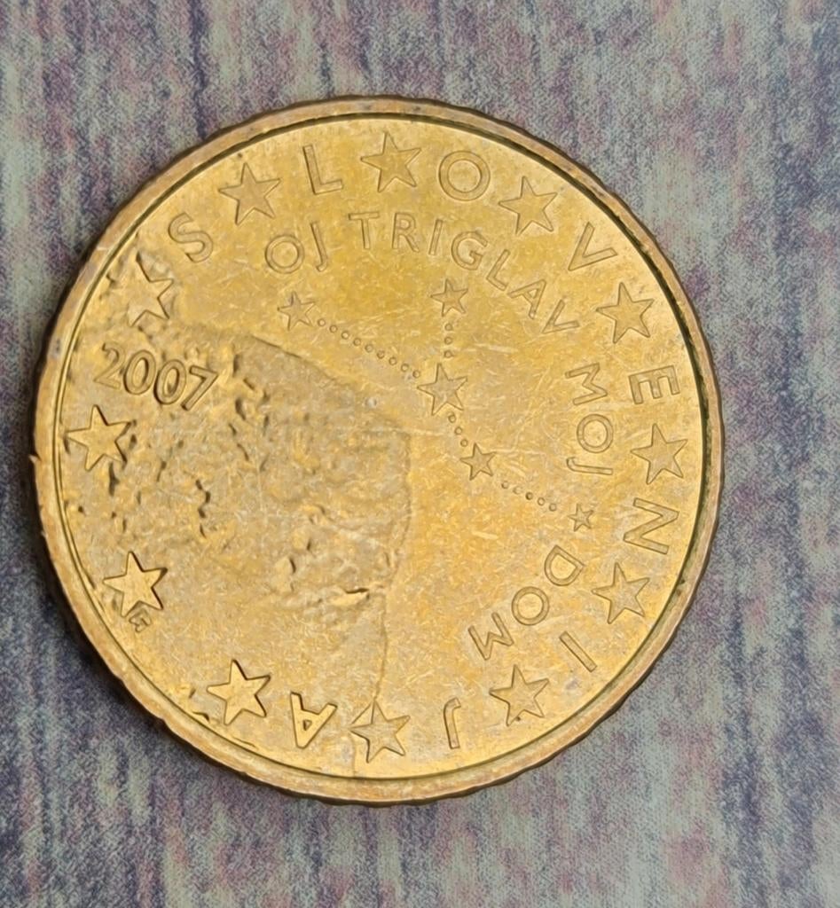 SLOVENIË, 50 EURO CENT TRIGLAV, Enlèvement