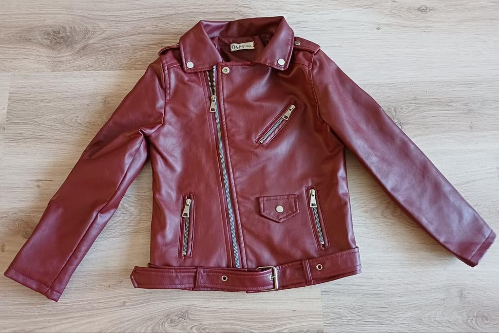 Veste simili cuir, fille 10 ans, Enlèvement ou Envoi, Comme neuf, Fille, Pull ou Veste