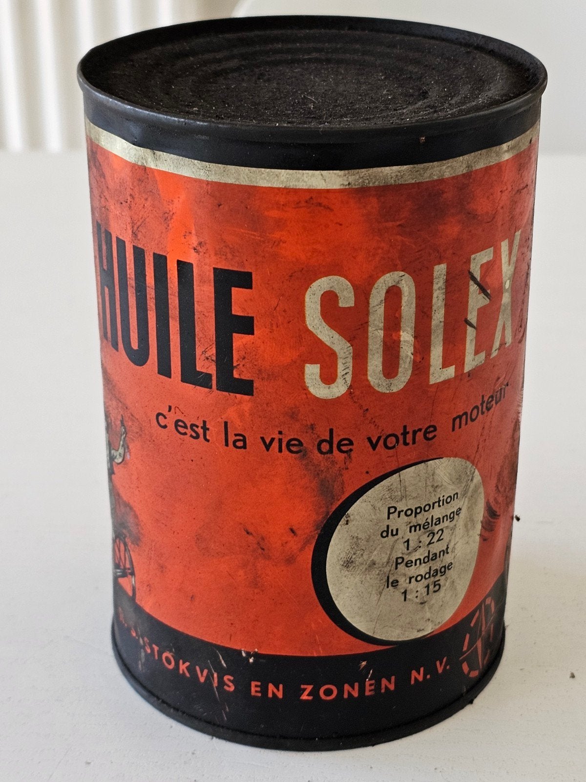 Solex Olie blik Stokvis & Zonen  vol, Ophalen of Verzenden