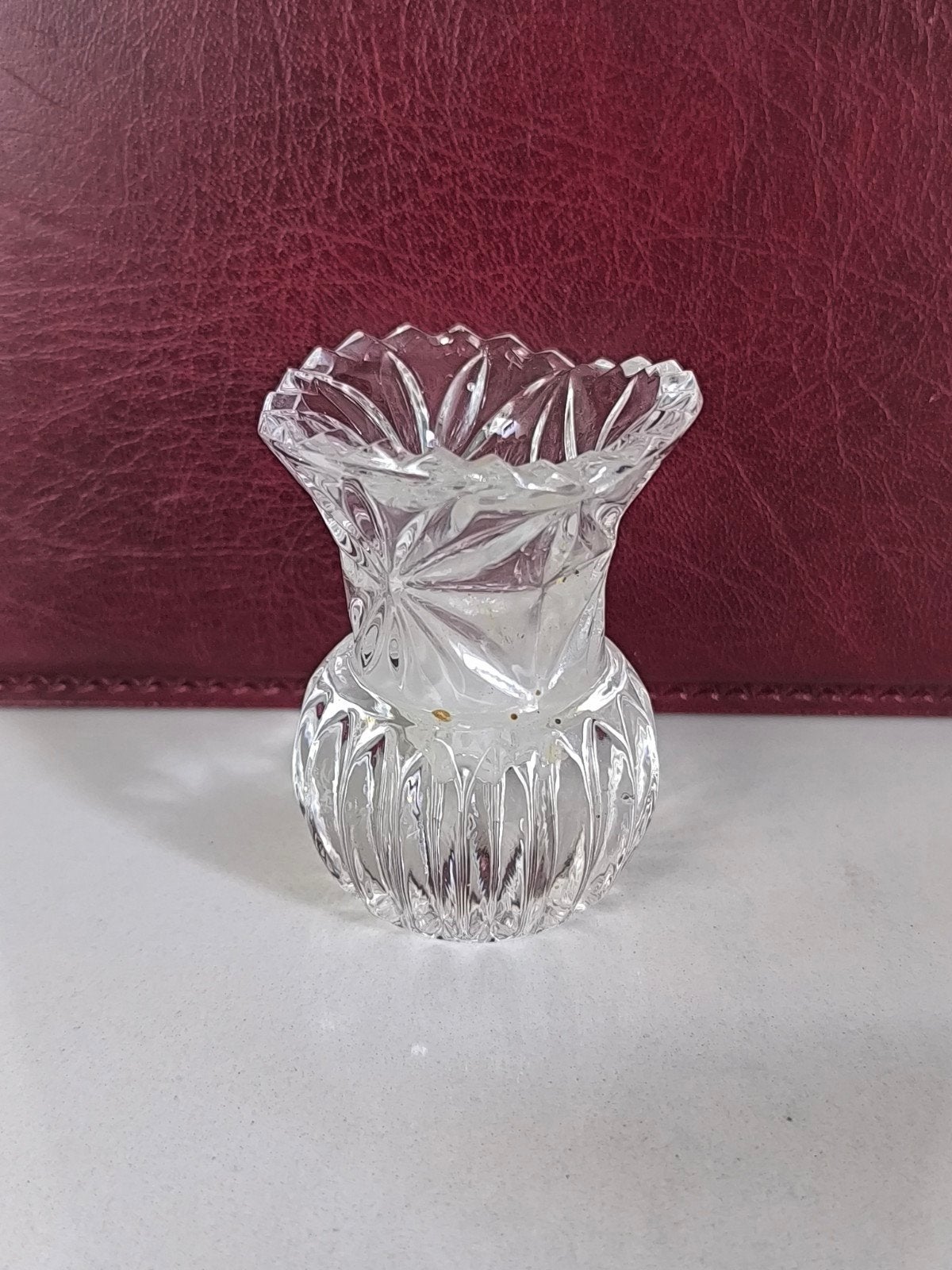 Vintage glazen tandenstokerhouder, Ophalen of Verzenden