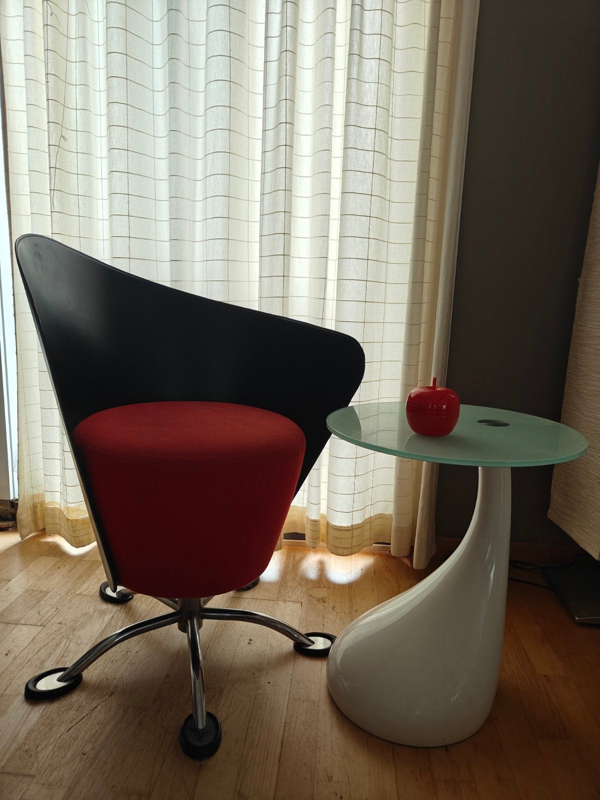design draaizetel Meritalia, Enlèvement, Comme neuf, Cuir, Italiaans design