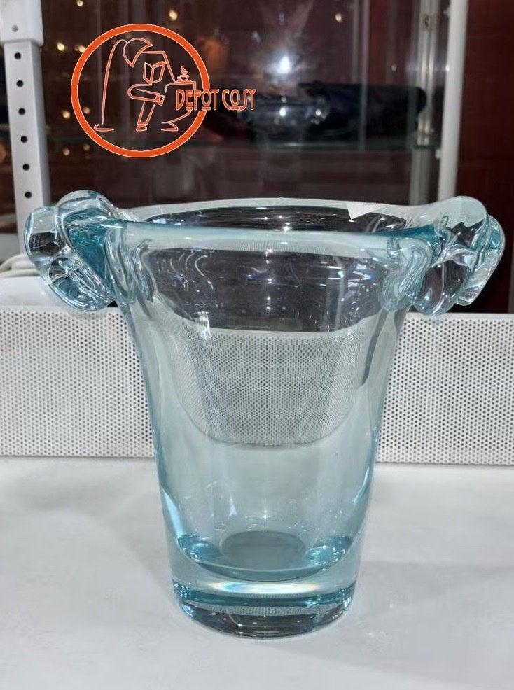Vase en cristal Daum France – Pièce signée, .., .., Transparant, Ophalen of Verzenden