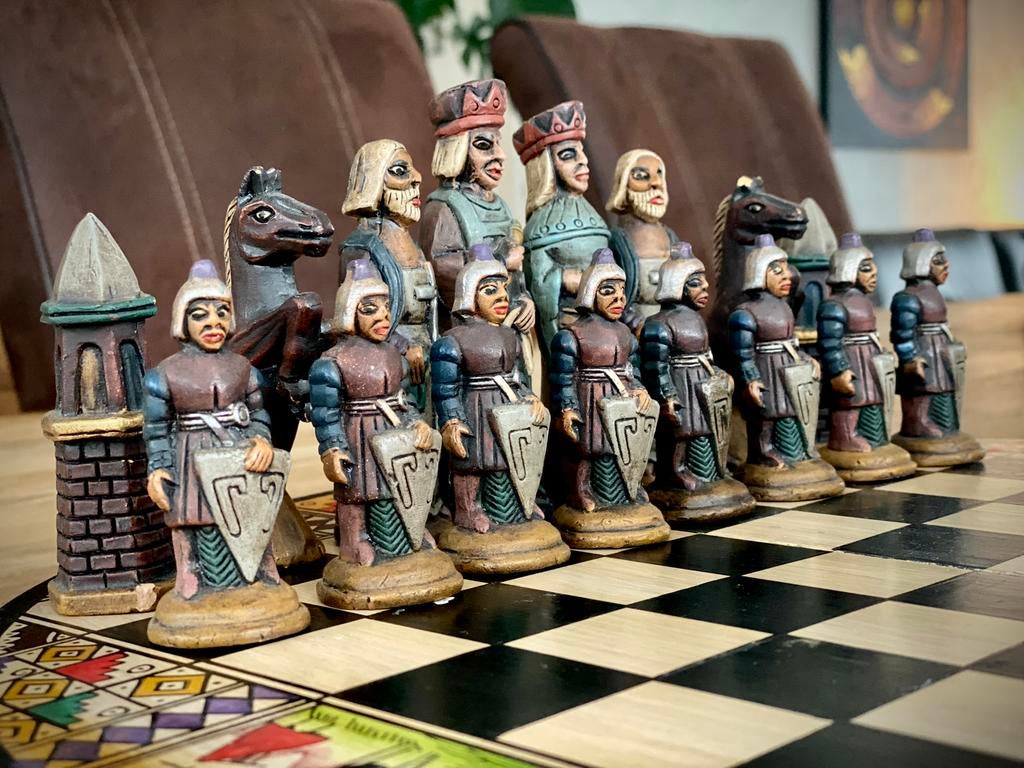 Vintage Peruvian Chess Set, Antiek en Kunst, Ophalen