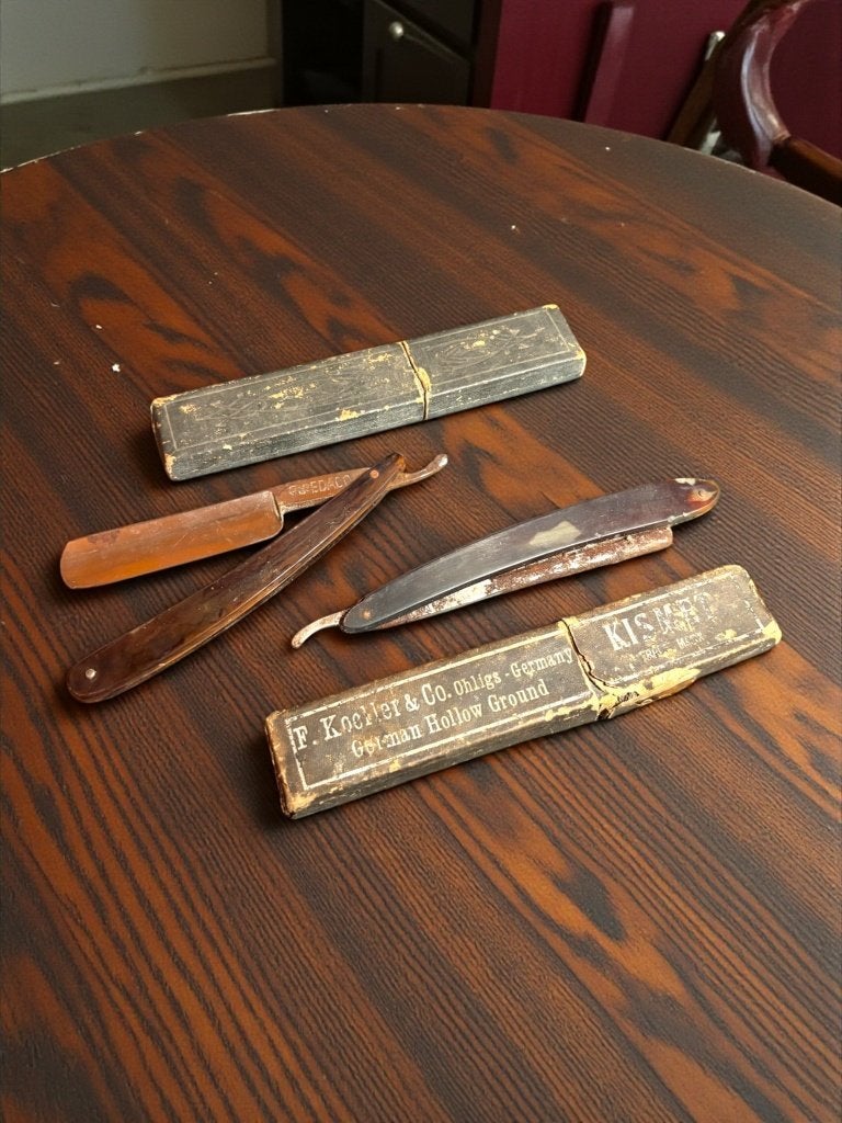 Set van 2 oude scheermesjes met originele doosjes., Ophalen of Verzenden